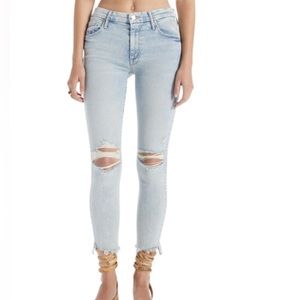 Mother Denim 30 The Stunner Zip Ankle Step Fray (Wash: Rolling In The Bushes)